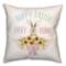 Sunflower Easter Bunny 18" x 18" Indoor / Outdoor Pillow